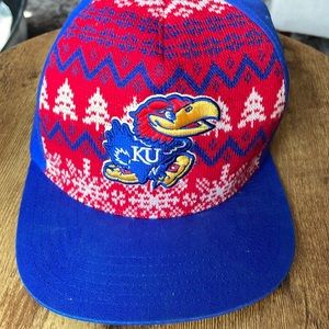 Kansas Jayhawks, ugly sweater, snapback baseball, cap, teen boy